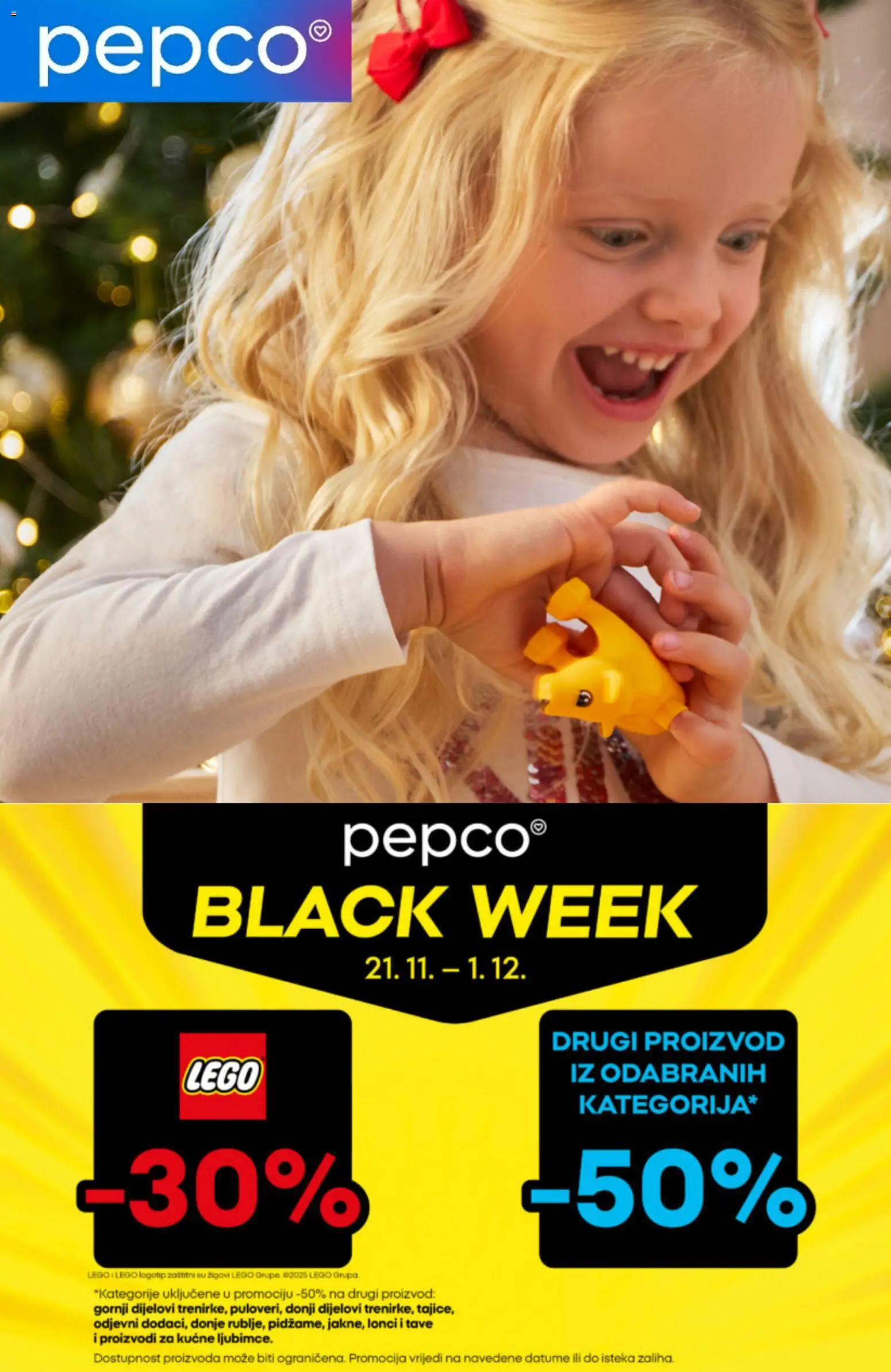 Pregled letka Black Friday trgovine Pepco vrijedi od 21.11.2025