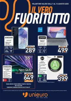 Anteprima dell'opuscolo Attuale volantino dal negozio Unieuro valido da 01/08/2025