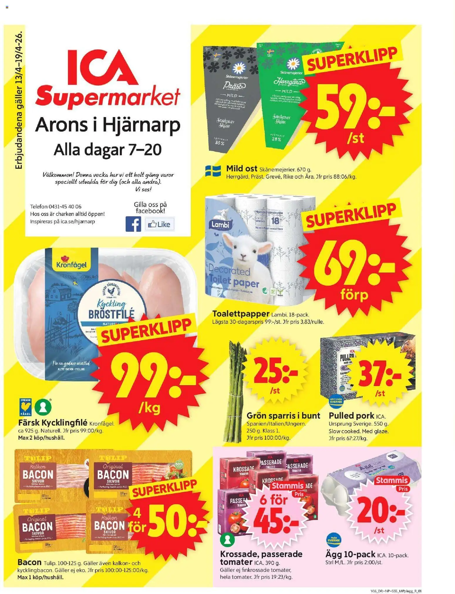 Förhandsgranska reklamblad Hjärnarp från butik ICA Supermarket gäller från 13/04/2026