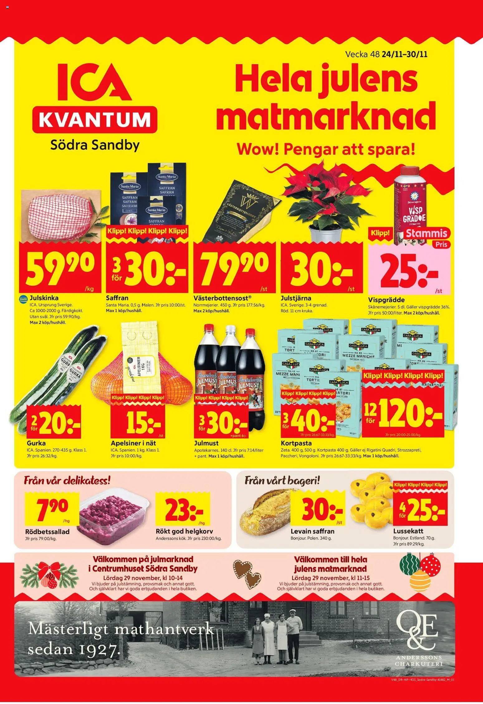 Förhandsgranska reklamblad Södra Sandby från butik ICA Kvantum gäller från 24/11/2025