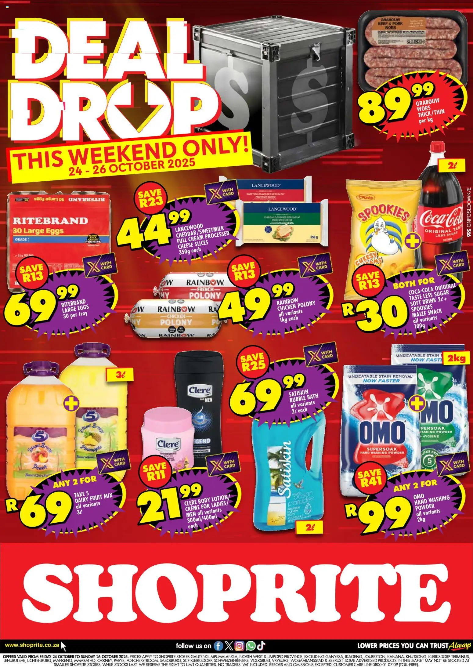 Shoprite Gauteng - Shoprite Deal Drop 24/10 - 26/10/2025 >> Catalogue