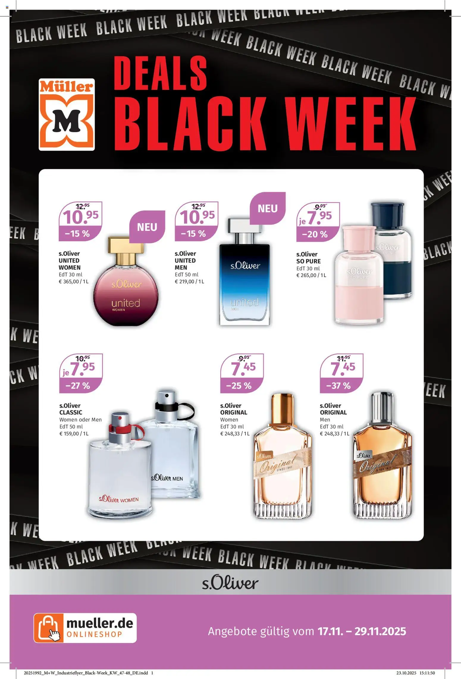 Vorschau von dem Prospekt des Geschäftes Müller, gültig ab dem 17.11.2025