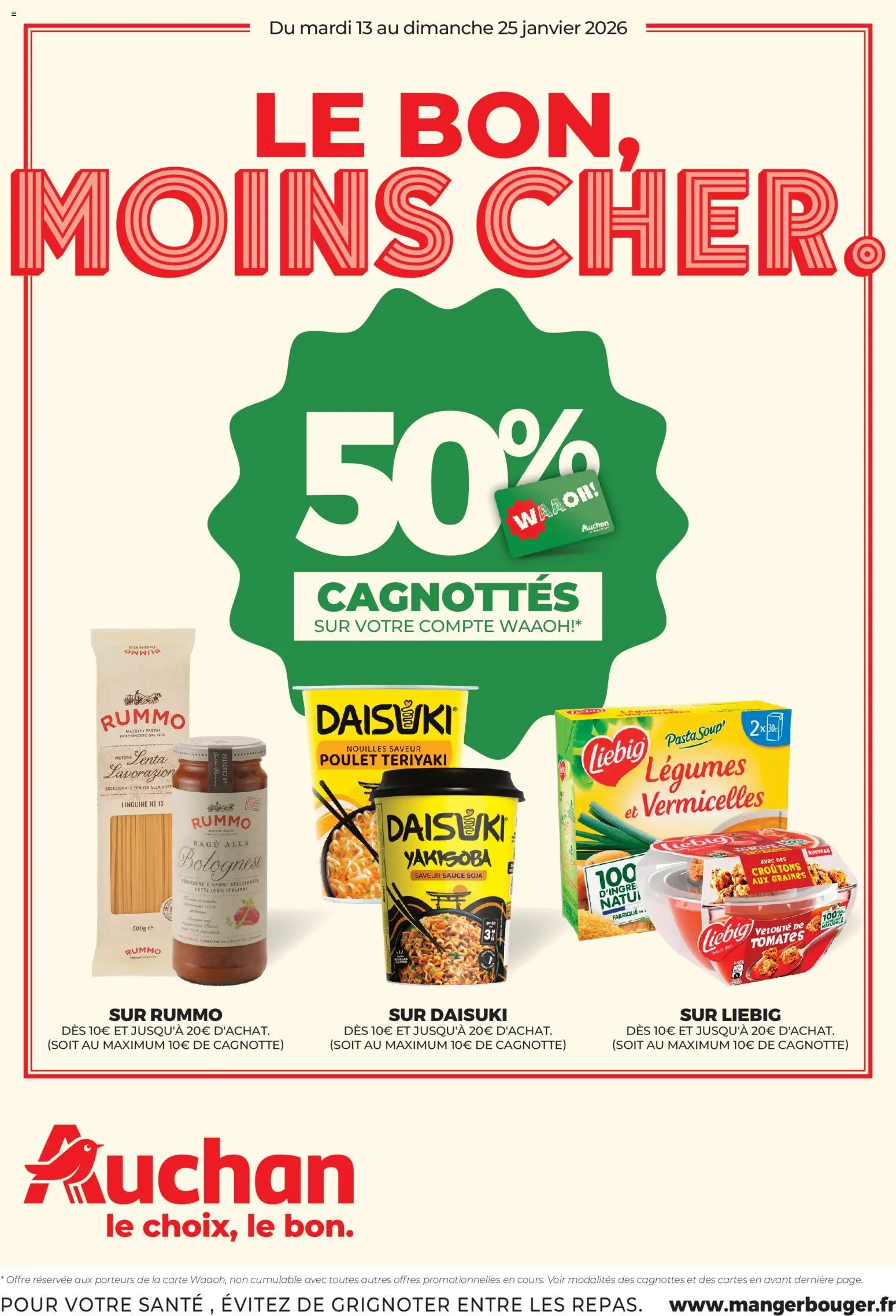 Prévisualisation de Prospectus du magasin Auchan formulaire valide 13/01/2026 - Poulet, Tomates, Nouilles, Graines, Sauce soja, Vermicelles