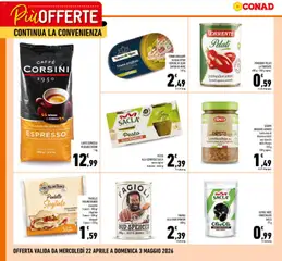 Anteprima dell'opuscolo Conad volantino Più Offerte Campania dal negozio Conad valido da 22/04/2026