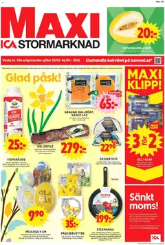 Förhandsgranska reklamblad ICA Maxi erbjudanden från butik ICA Maxi gäller från 30/03/2026