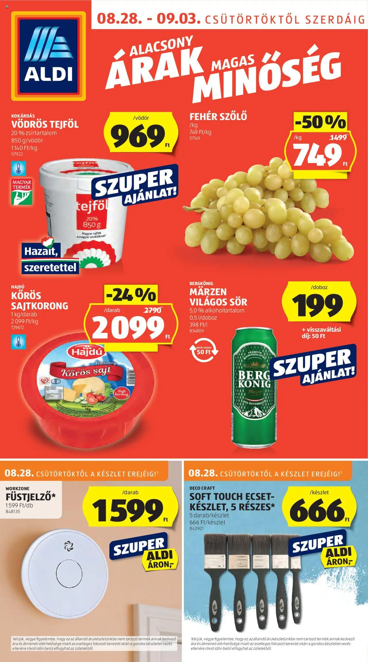 Aldi aktuális szórólap, érvényes 2025.08.28.-től - 1 oldal