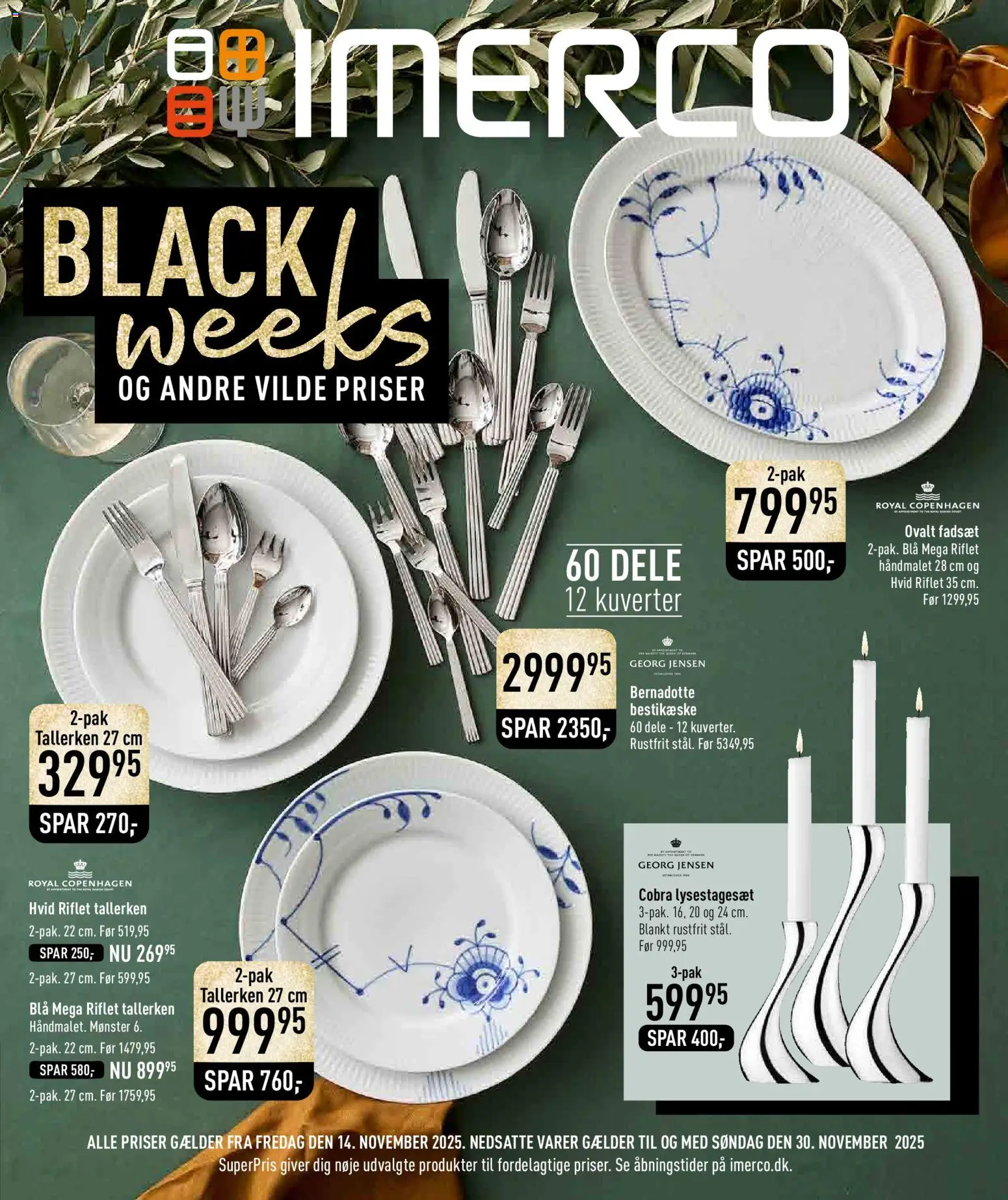 Eksempel på tilbudsavis Black Friday fra butik Imerco gyldig fra 14/11/2025