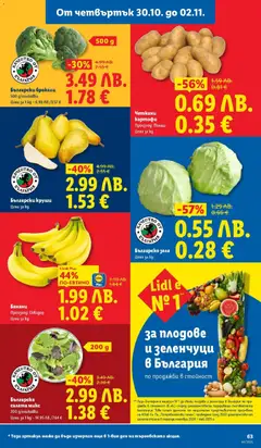Преглед на Седмична брошура 44 от магазин Лидл - Офертата е валидна от 27.10.2025 | Cтраница : 63