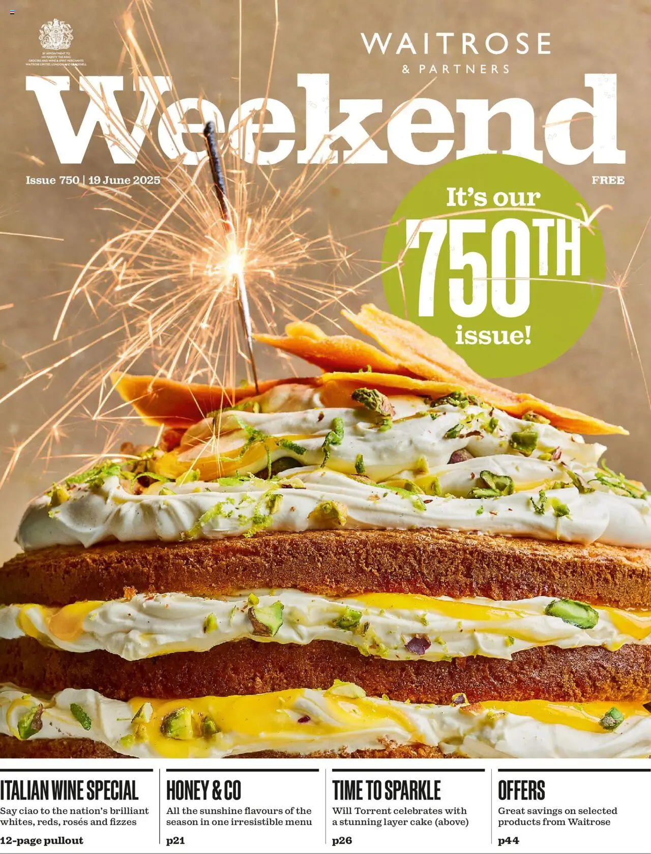Waitrose shop Offers valid from 19/06/2025 - Page number 1 - Roses, Wine, Cake, Honey