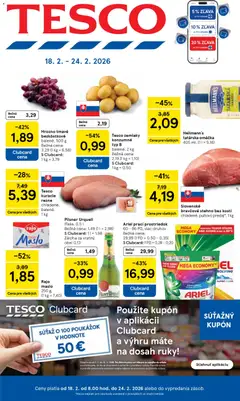 Náhľad Tesco letáku platného od 18.02.2026