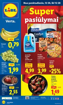 LIDL parduotuvės leidinio Leidinys galiojančio nuo 2025.12.26 peržiūra