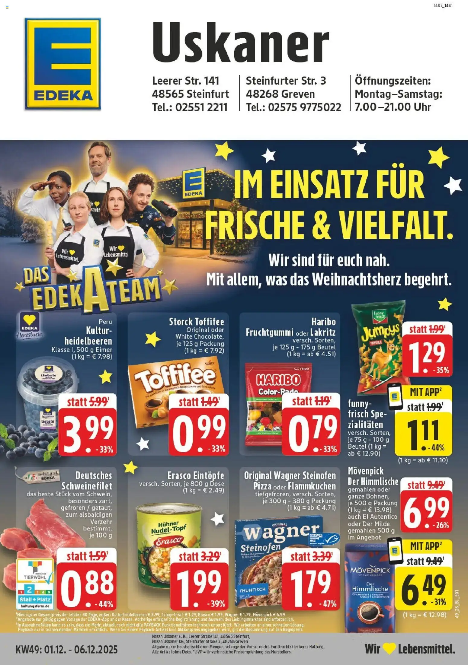 Vorschau von dem Prospekt des Geschäftes Edeka, gültig ab dem 01.12.2025