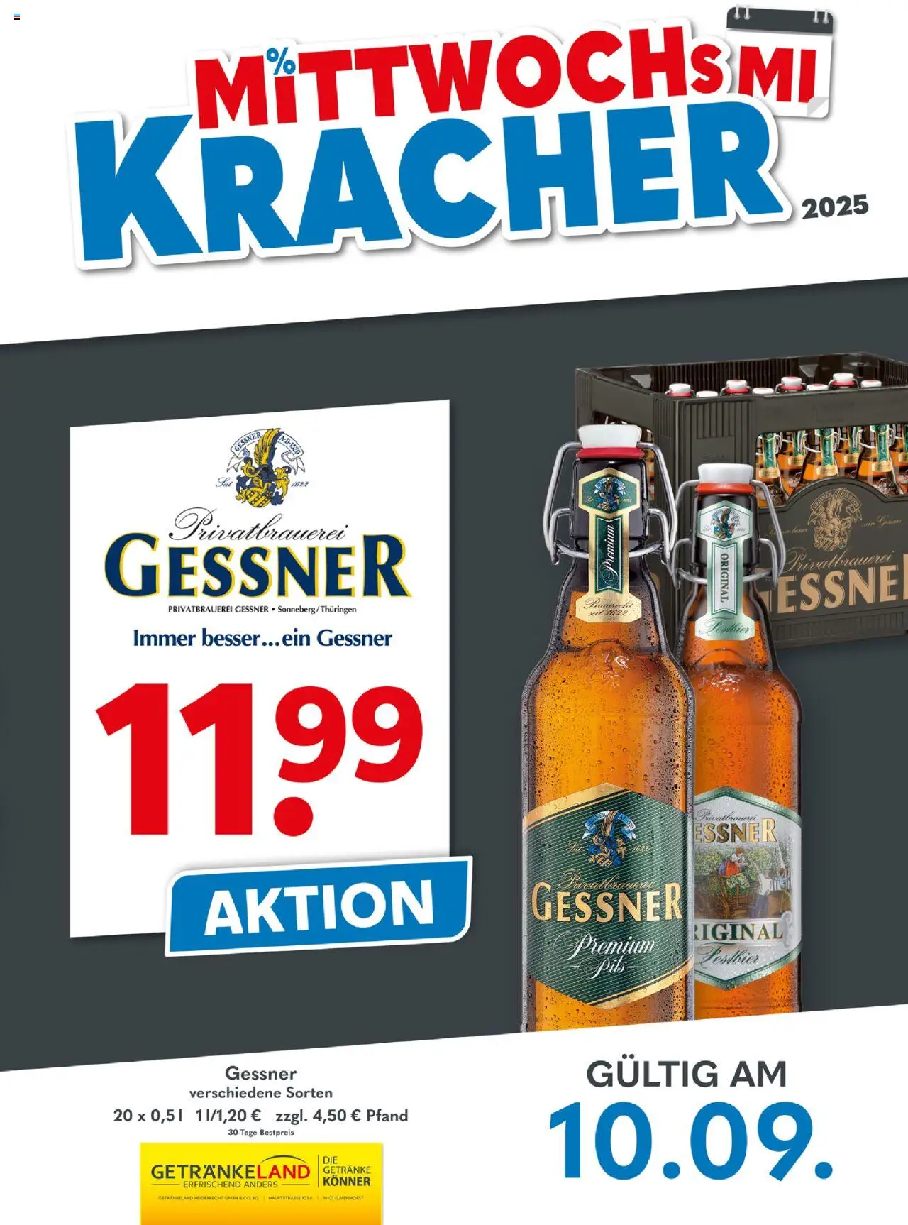Getränkeland Mittwochs Kracher (vom 10.09.2025 - 10.09.2025)