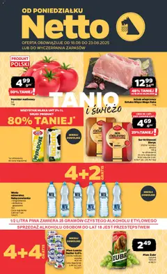 Pogląd gazetki "Gazetka spożywcza" ze sklepu Netto ważnej od 18.08.2025