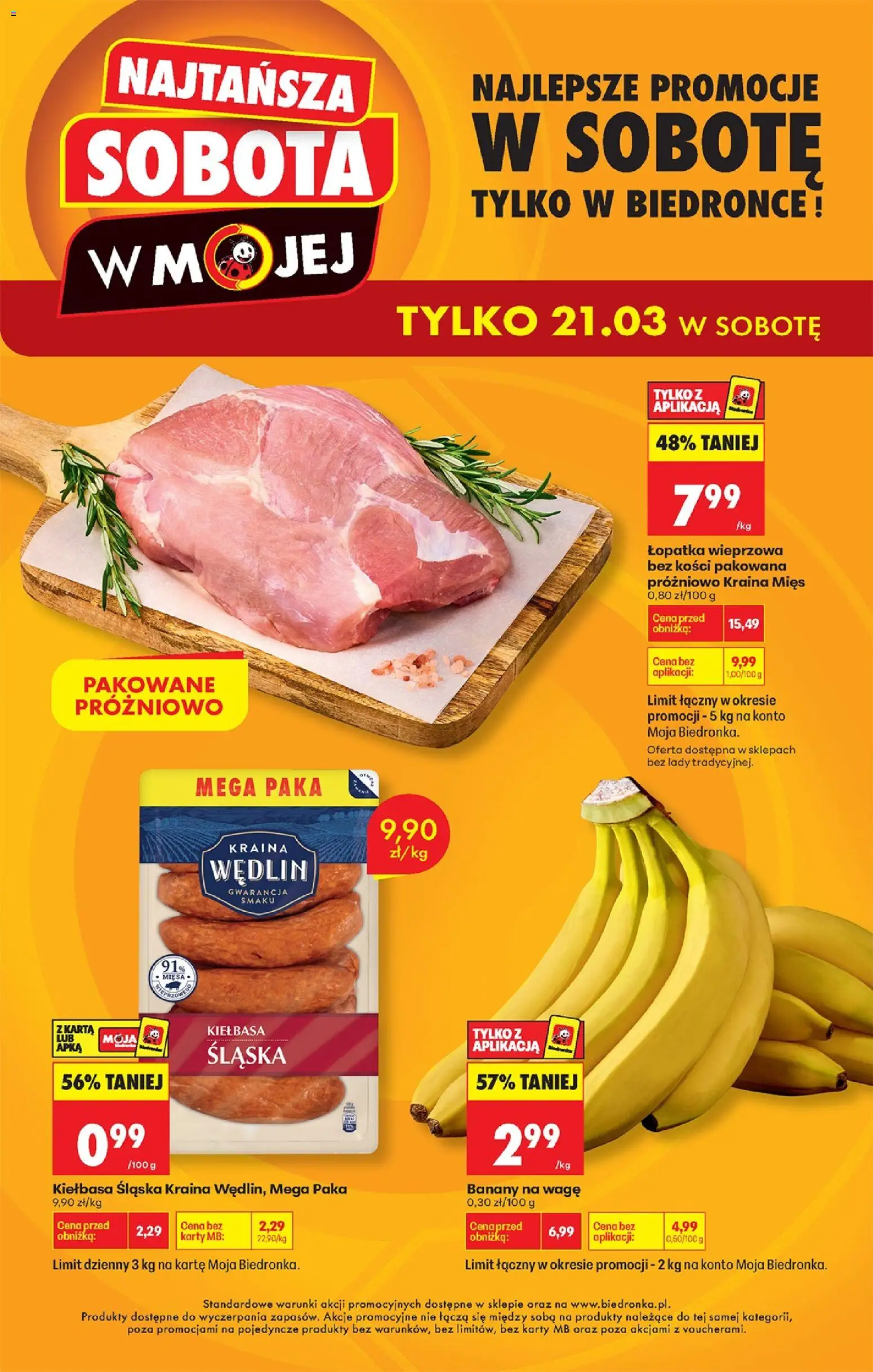 Pogląd gazetki "Biedronka gazetka - Najtańsza sobota" ze sklepu Biedronka ważnej od 21.03.2026