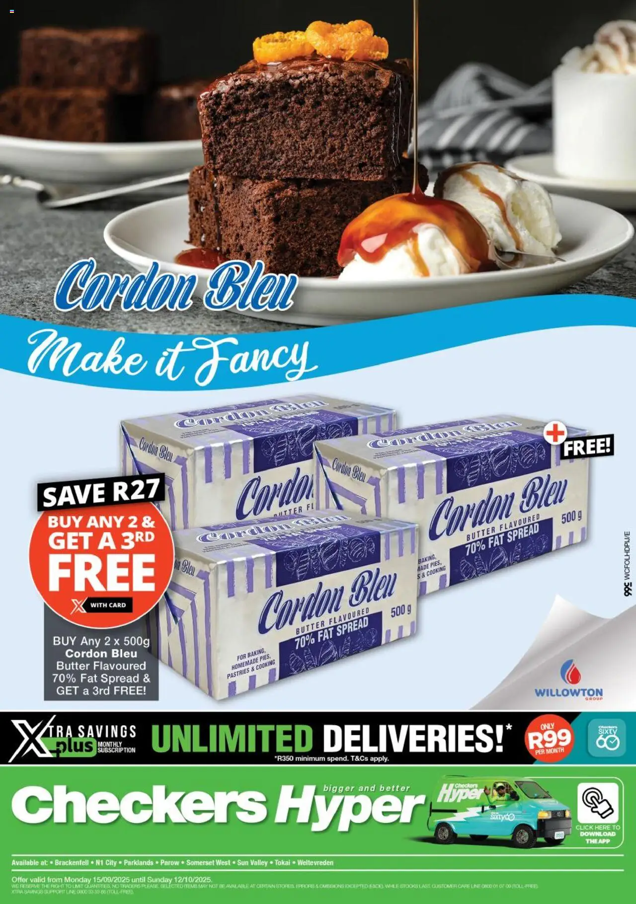 Checkers Western Cape - Cordon Bleu Promotion 15/09 - 12/10/2025 >> Catalogue