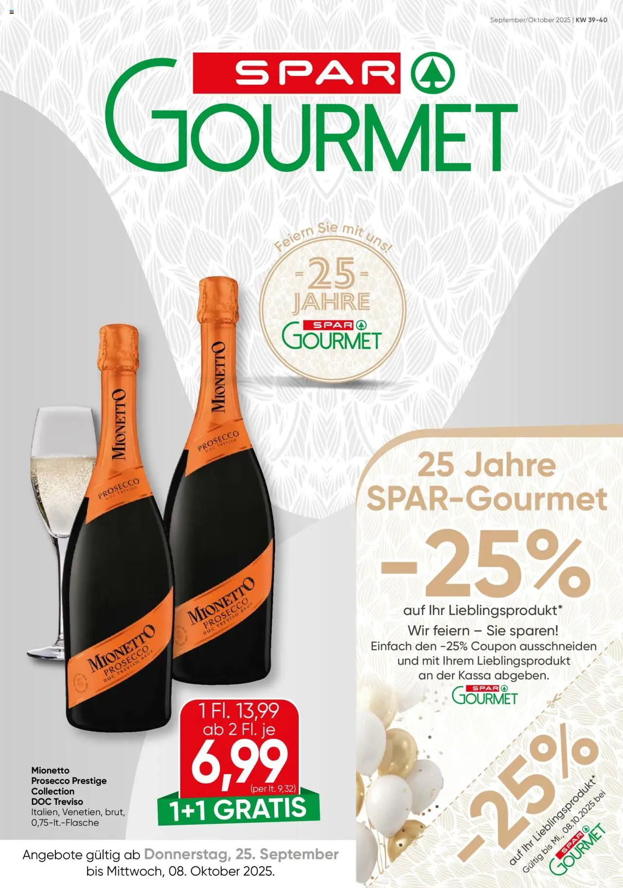  SPAR Gourmet Flugblatt ab (25.09.2025 - 08.10.2025) - Seite 1