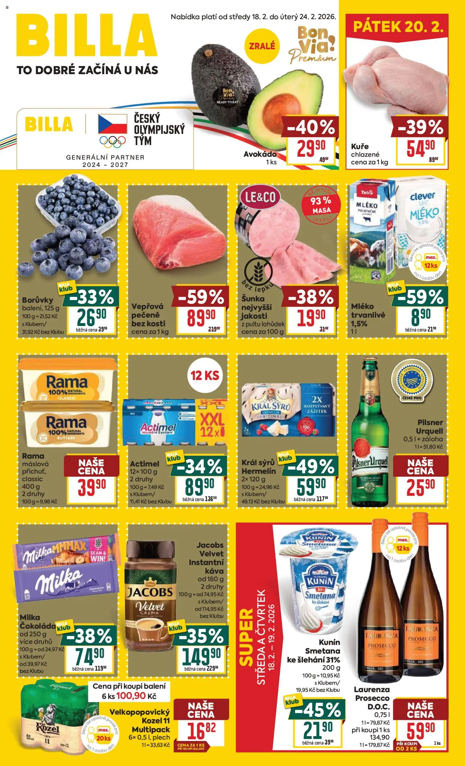 Náhled nabídky: Billa Velký leták platný od 18.02.2026