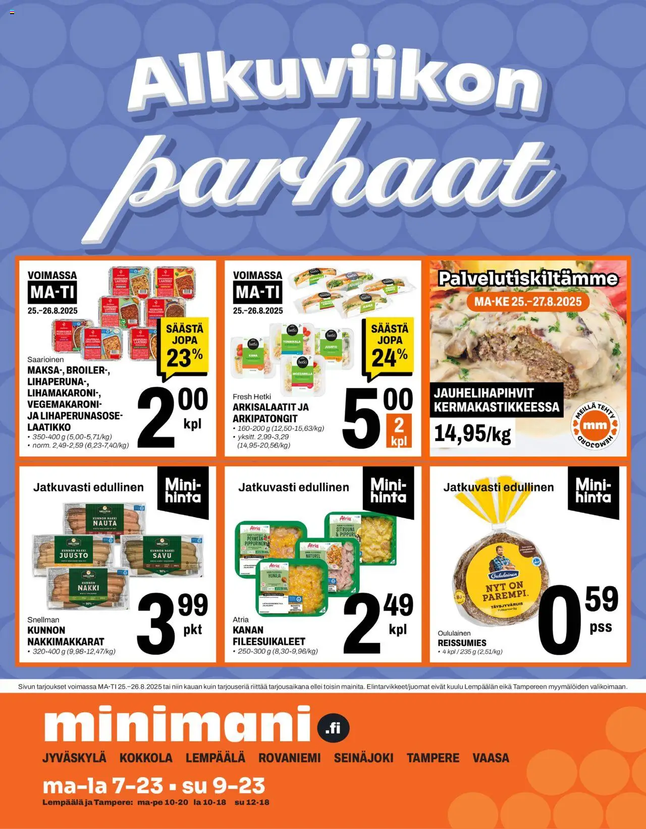 Minimani-kaupan Tarjoukset voimassa 25/08/2025 - Sivulla 1
