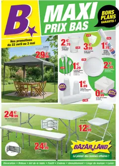 Prévisualisation de Bazarland catalogue du magasin Bazarland formulaire valide 22/04/2026