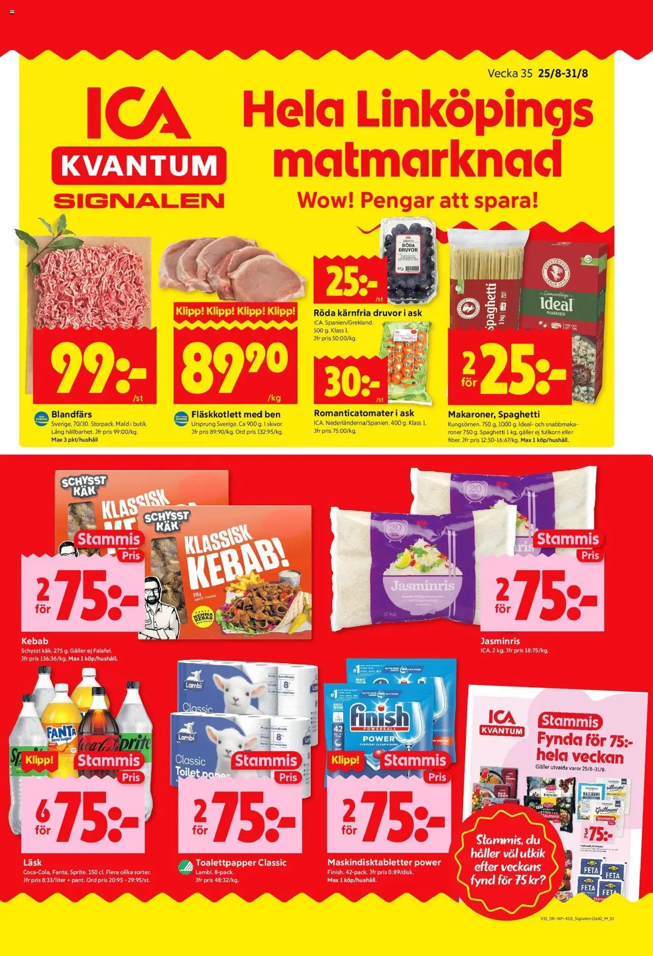 Linköping är giltig 25/08 2025 > Veckans Erbjudanden gäller från 25/08/2025 till 31/08/2025 sidnummer 1