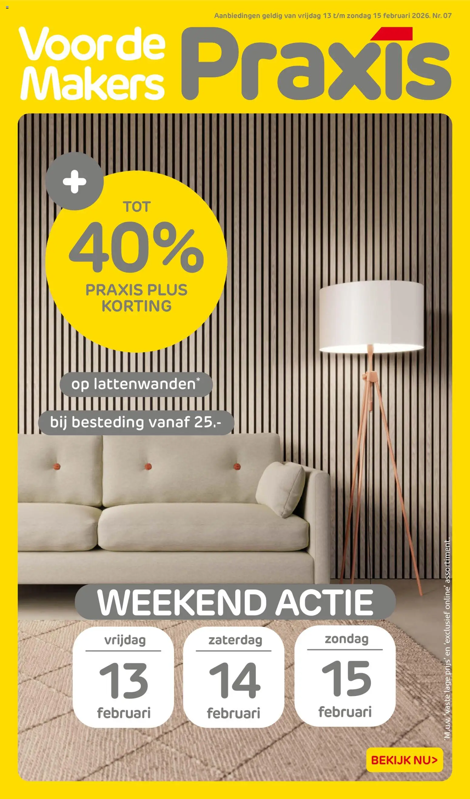 Voorbeeld van Weekend actie van winkel Praxis geldig vanaf 13-02-2026