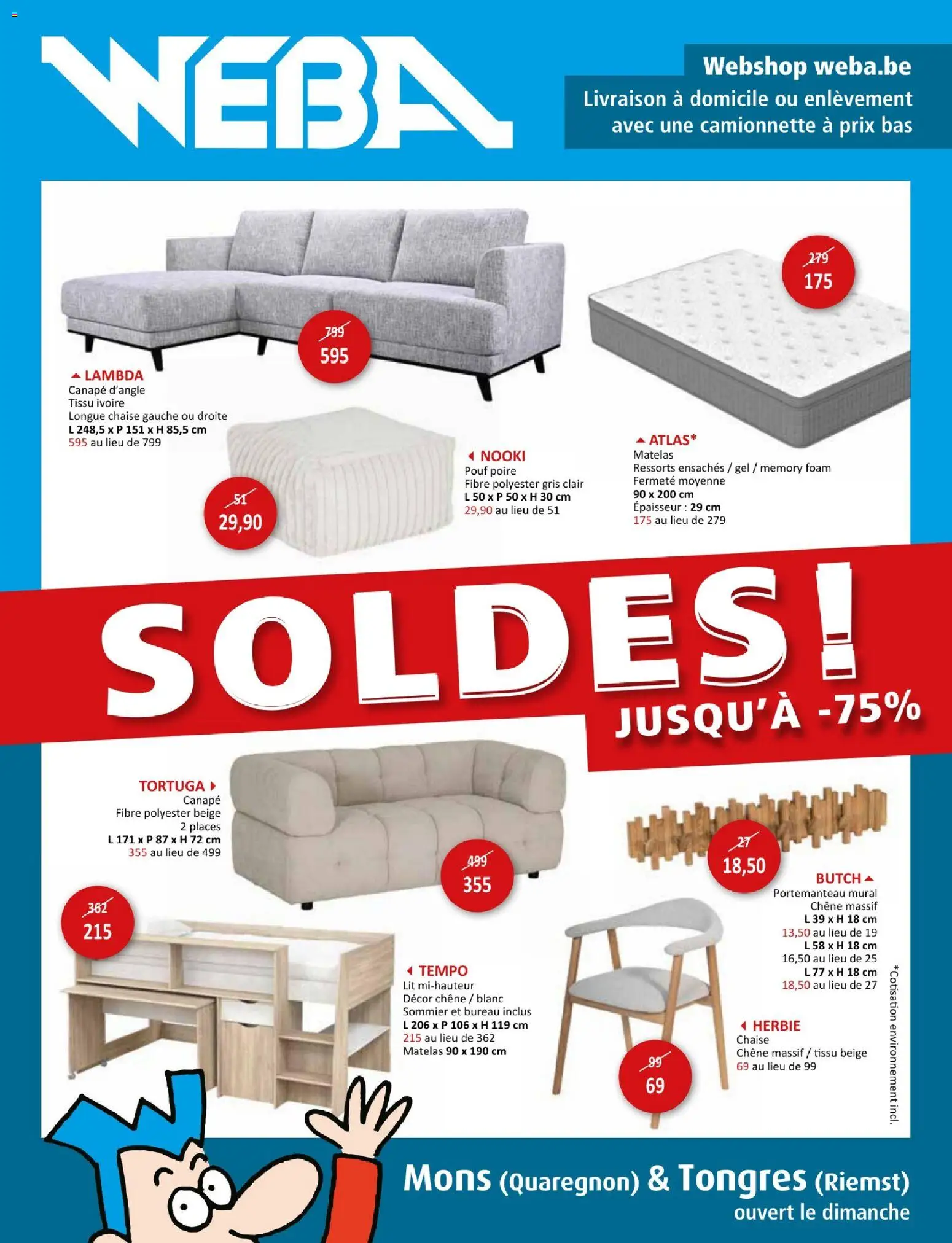 Voorbeeld van Publicité van winkel Weba geldig vanaf 02/01/2026