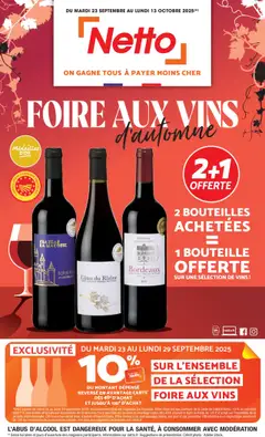 Prévisualisation de Catalogue foire aux vins du magasin Netto formulaire valide 23/09/2025