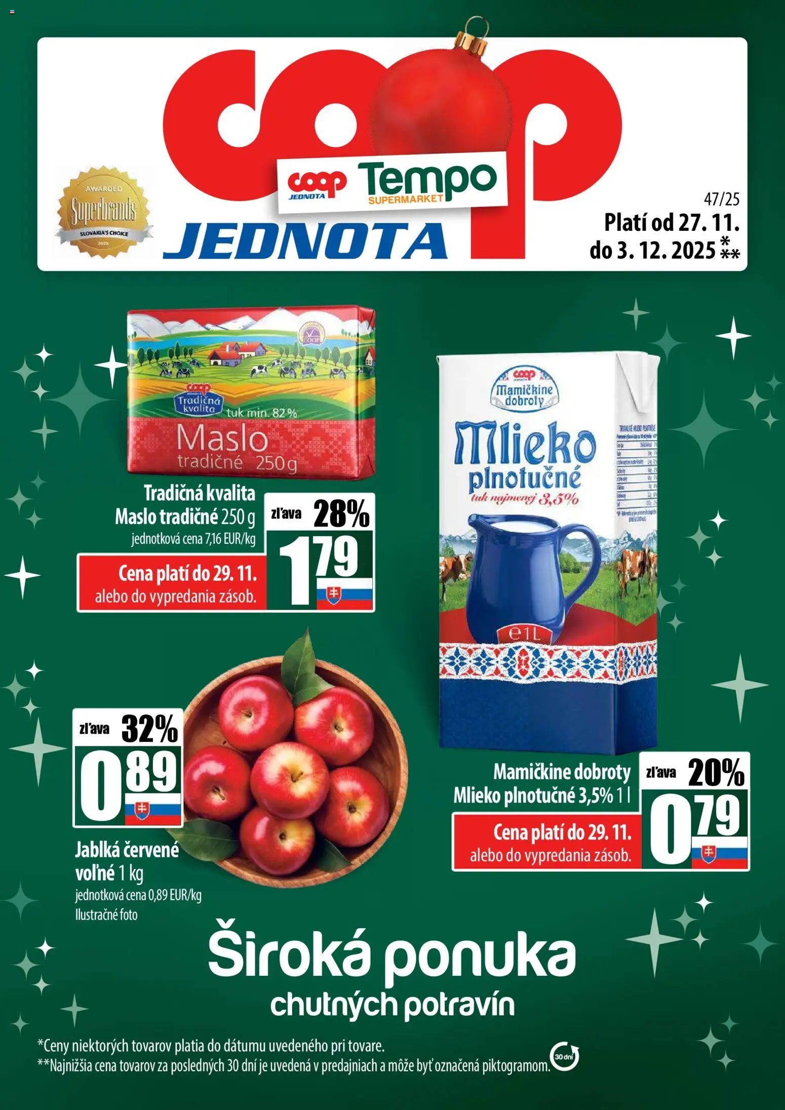 Náhľad COOP Jednota letáku platného od 27.11.2025