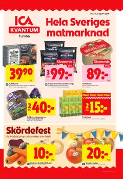 Förhandsgranska reklamblad Tumba från butik ICA Kvantum gäller från 15/09/2025