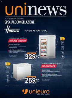 Anteprima dell'opuscolo Volantino Congelazione dal negozio Unieuro valido da 18/10/2025