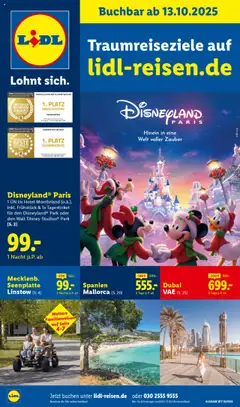 Vorschau von dem Prospekt des Geschäftes Lidl Reisen, gültig ab dem 13.10.2025