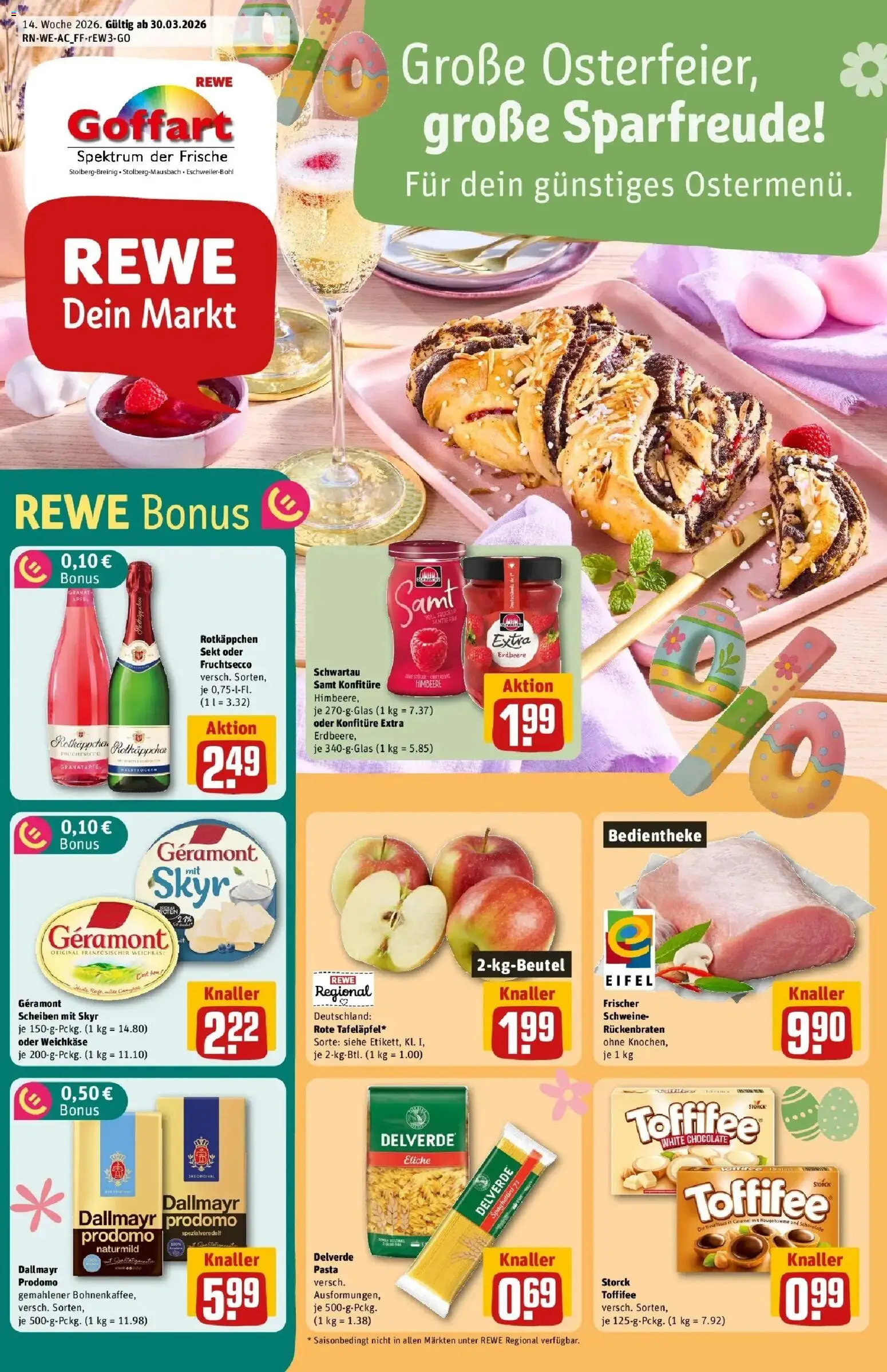 Vorschau von dem Prospekt des Geschäftes Rewe, gültig ab dem 30.03.2026