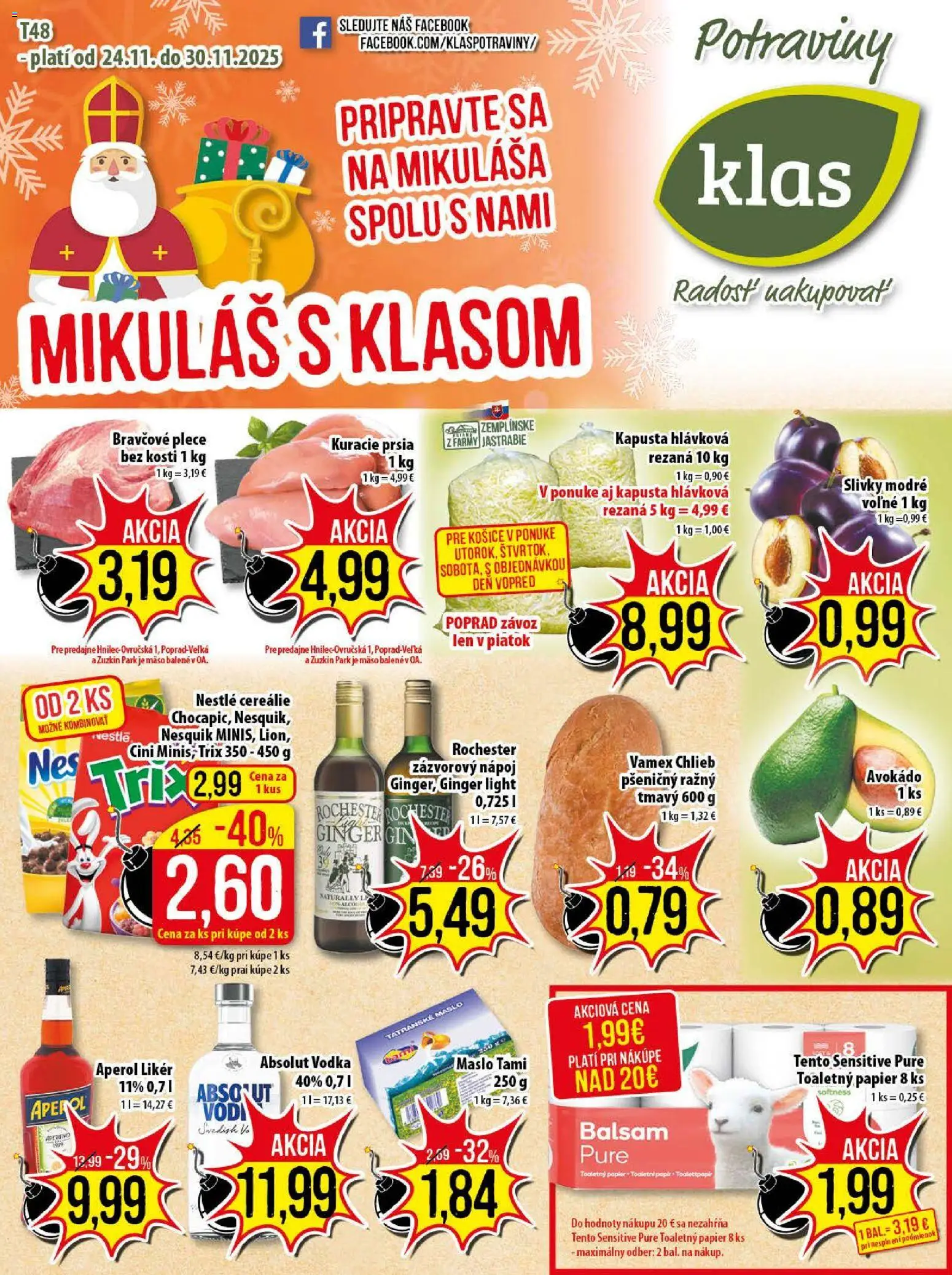 Náhľad Klas letáku platného od 24.11.2025