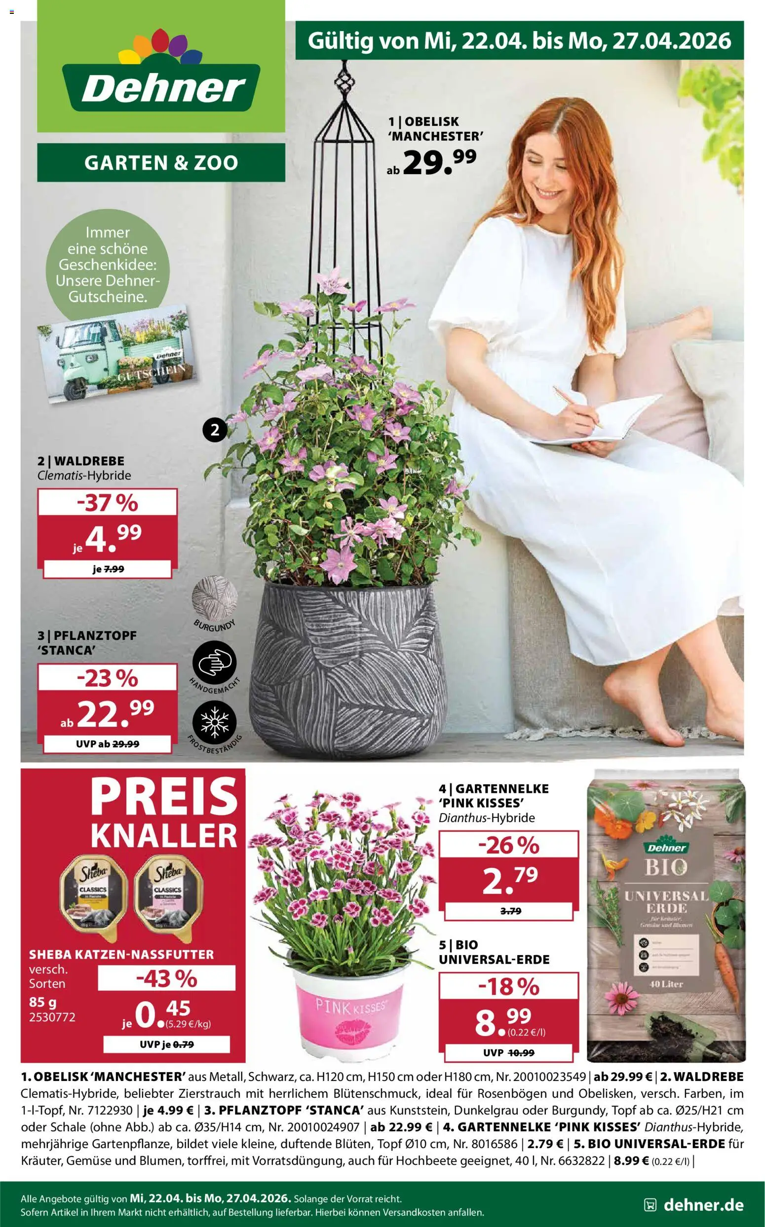 Vorschau von dem Prospekt des Geschäftes Dehner, gültig ab dem 22.04.2026