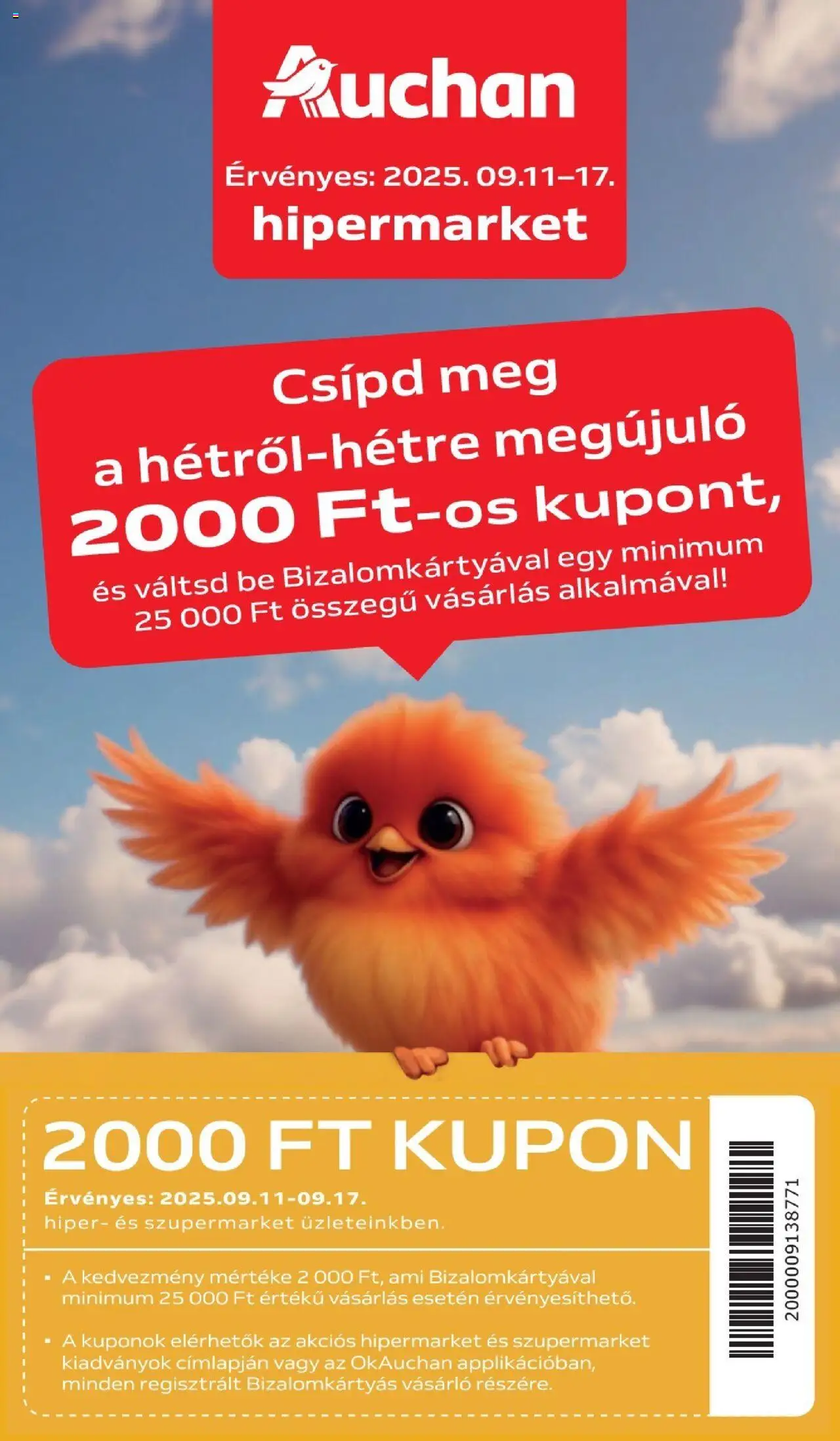 Auchan aktuális szórólap, érvényes 2025.09.11.-től - 1 oldal