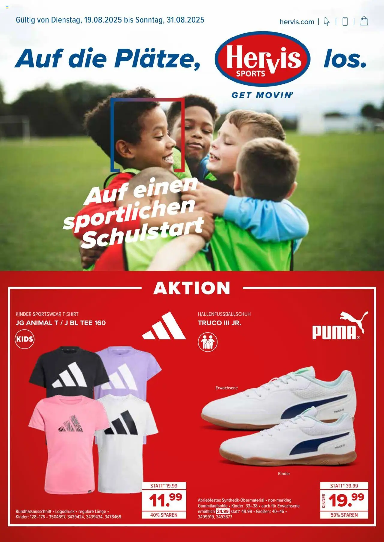  Hervis Angebote ab (19.08.2025 - 31.08.2025) - Seite 1 - Tee