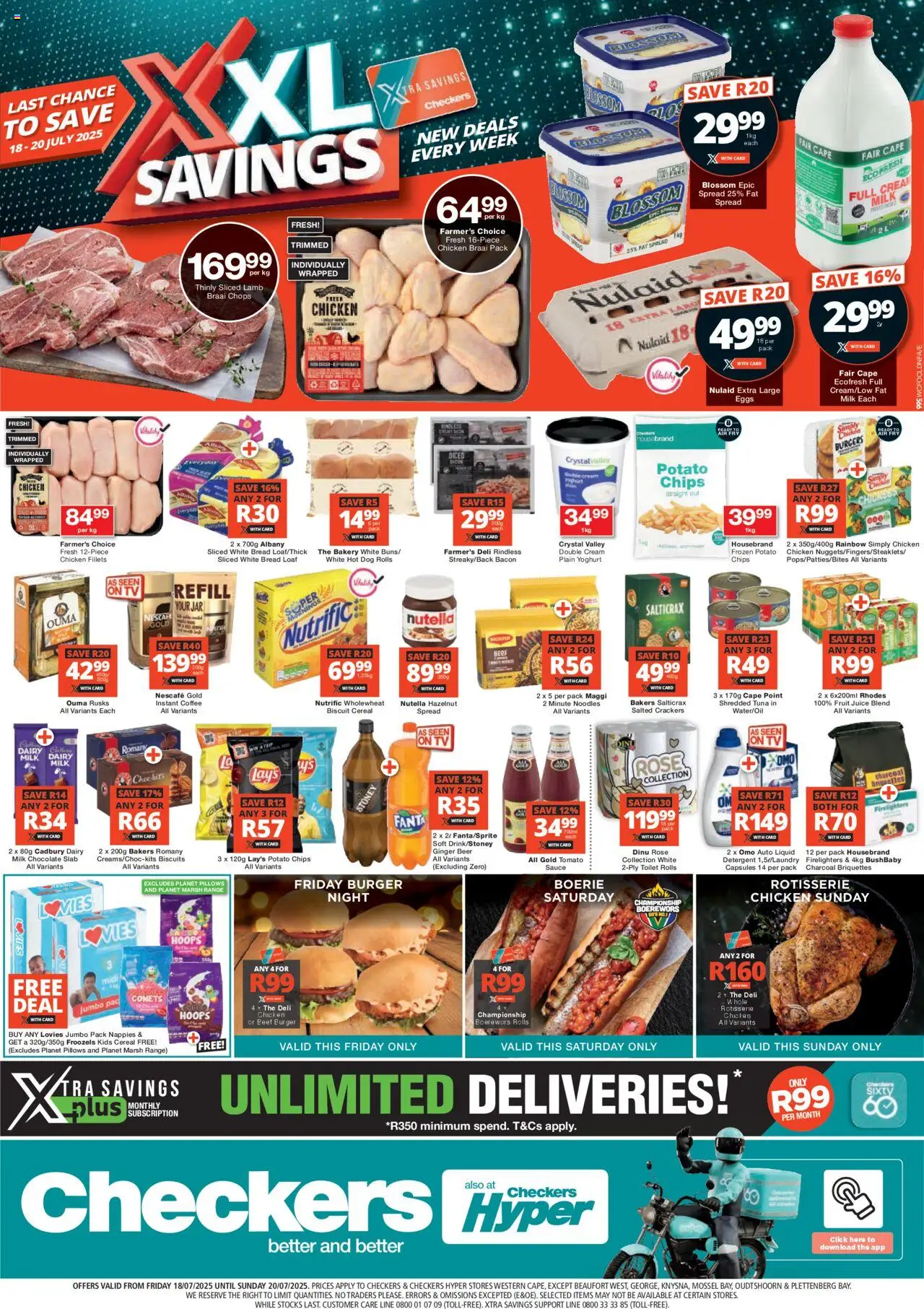 Checkers Western Cape - XXL Savings 18/07 - 20/07/2025 >> Catalogue