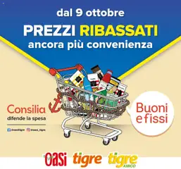 Anteprima dell'opuscolo Volantino Prezzi Ribassati dal negozio Oasi valido da 09/10/2025