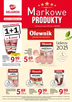 Pogląd gazetki "Markowe produkty" ze sklepu Selgros cash&carry ważnej od 31.07.2025