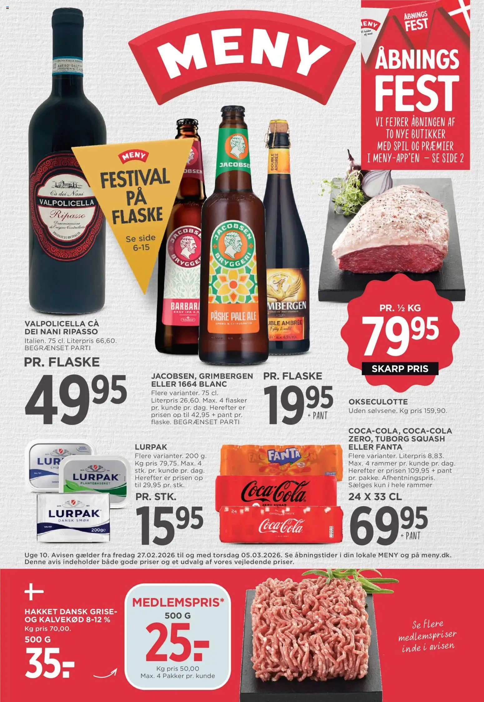 Eksempel på tilbudsavis Tilbudsavis fra butik Meny gyldig fra 27/02/2026