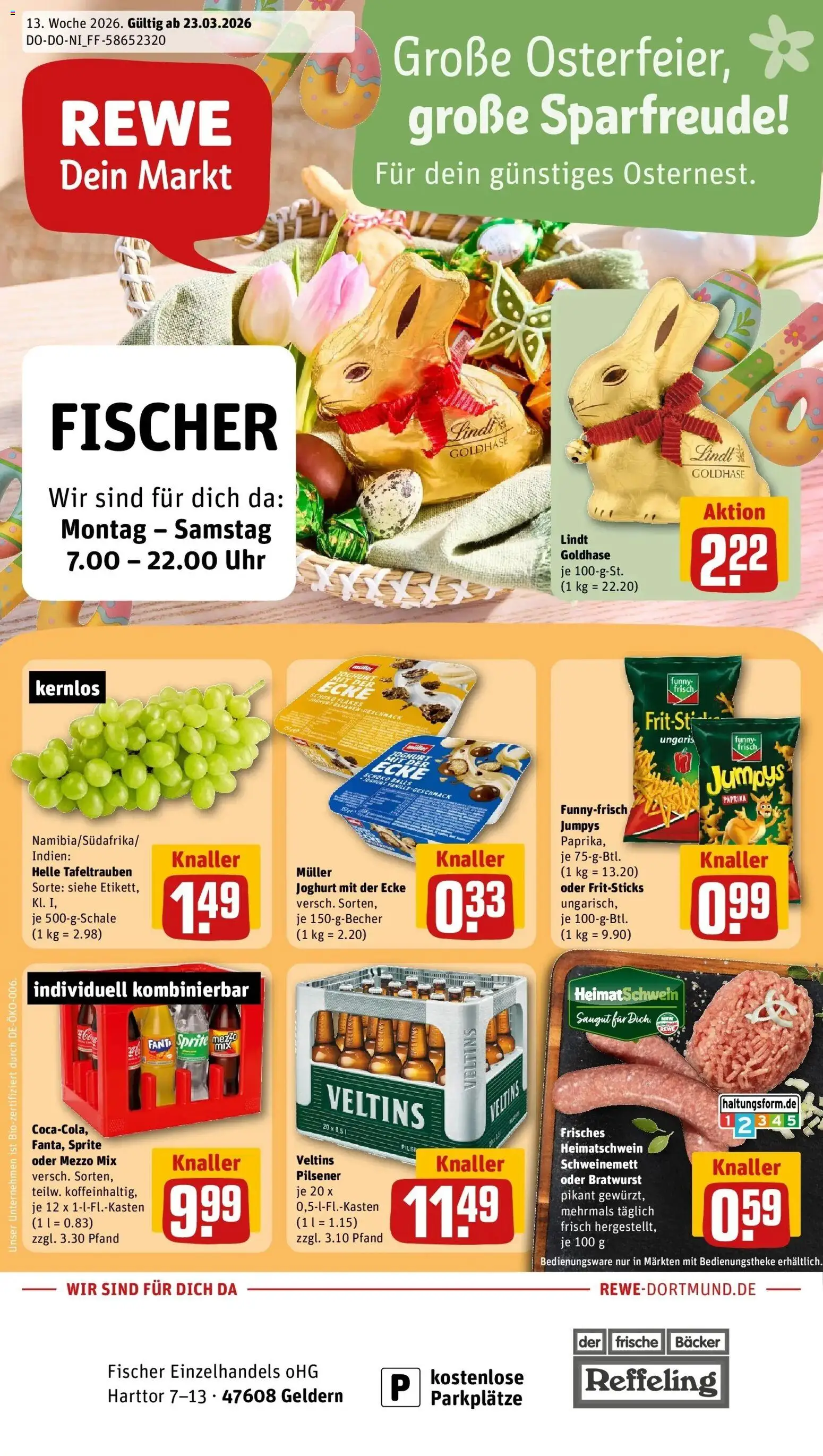 Vorschau von dem Prospekt des Geschäftes Rewe, gültig ab dem 23.03.2026