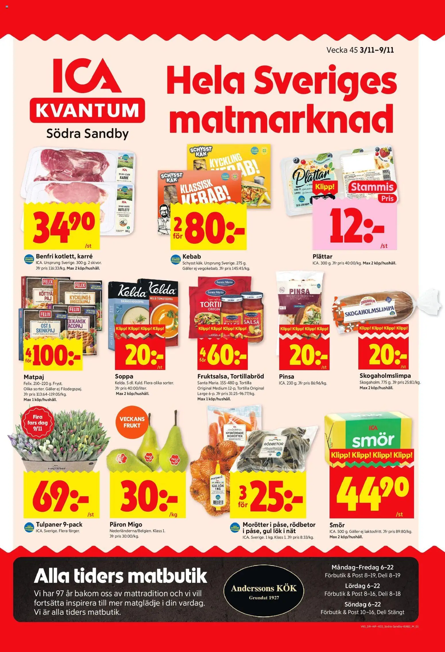 Förhandsgranska reklamblad Södra Sandby från butik ICA Kvantum gäller från 03/11/2025