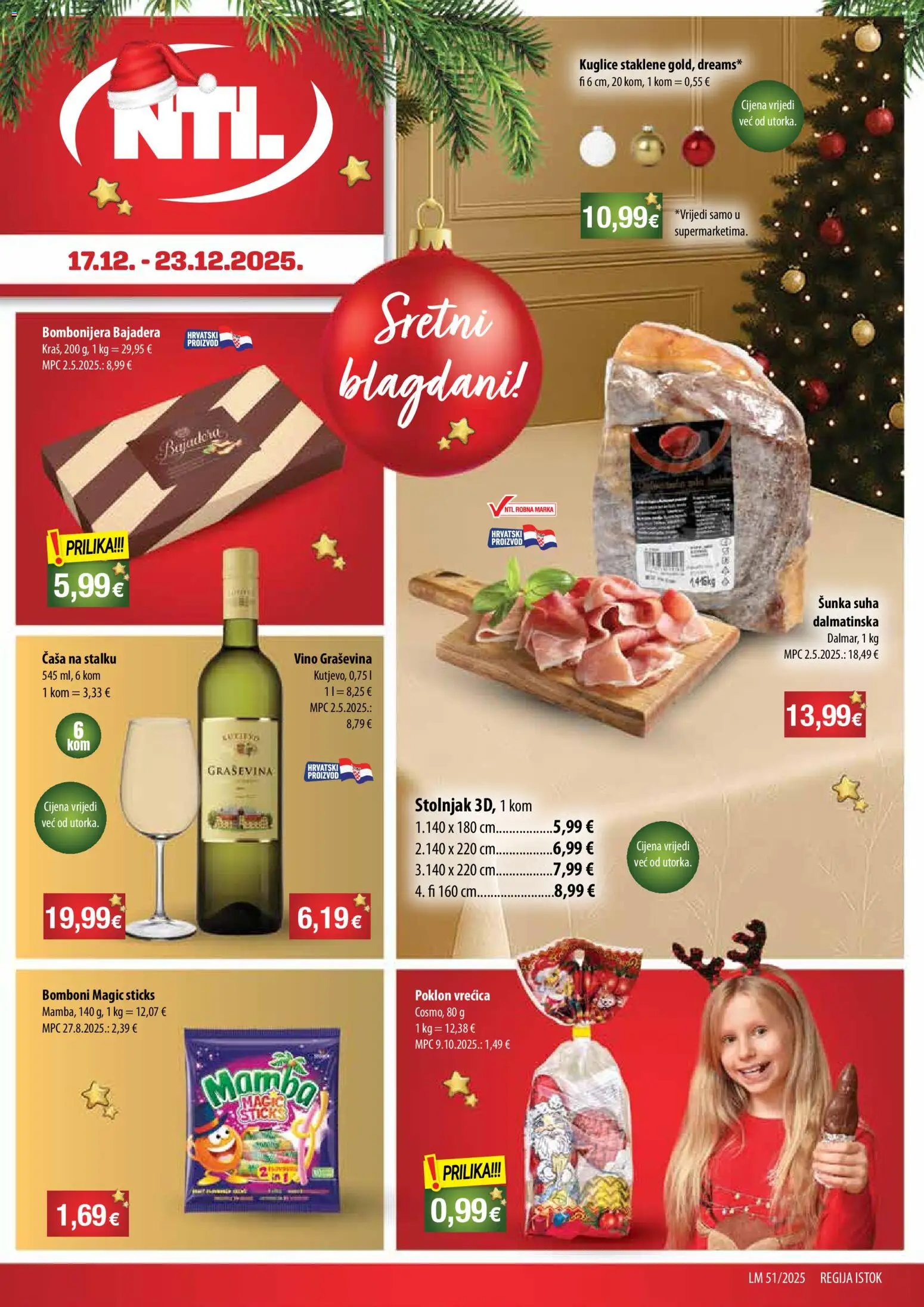 Pregled letka Katalog trgovine NTL vrijedi od 17.12.2025