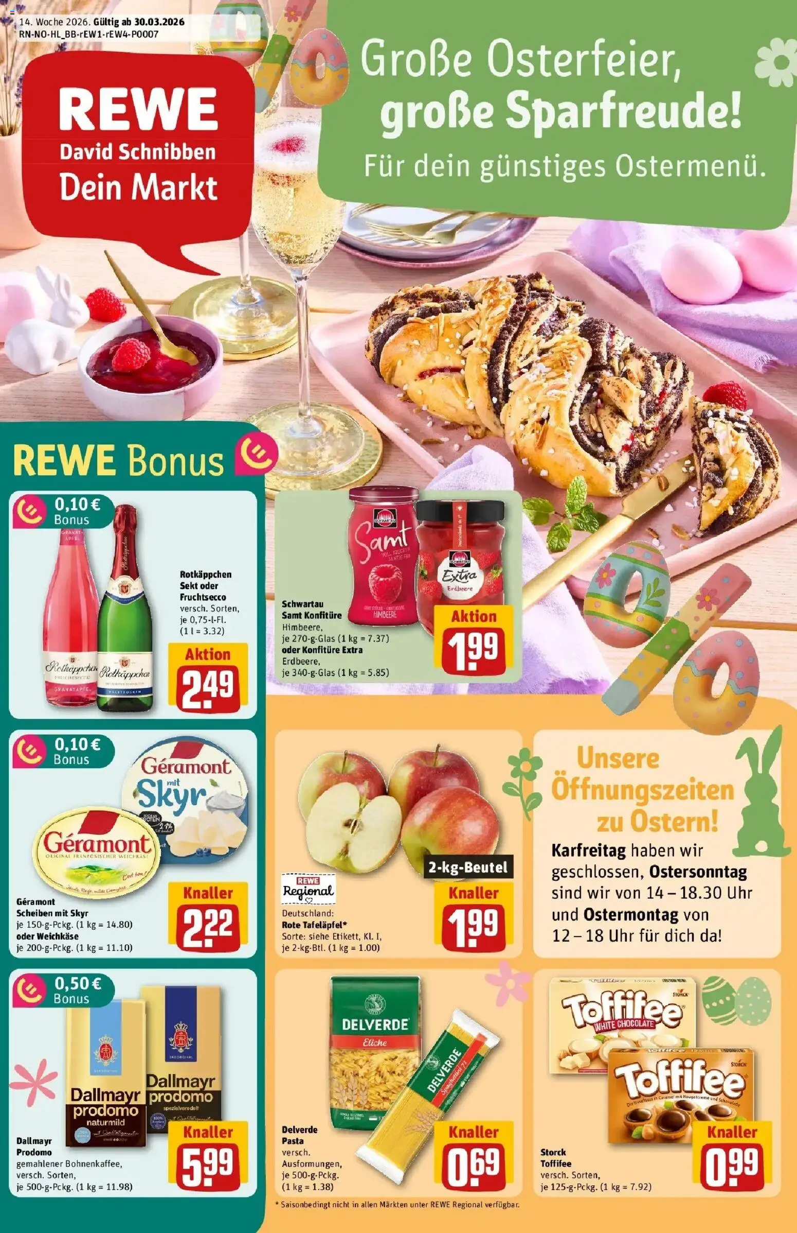 Vorschau von dem Prospekt des Geschäftes Rewe, gültig ab dem 30.03.2026