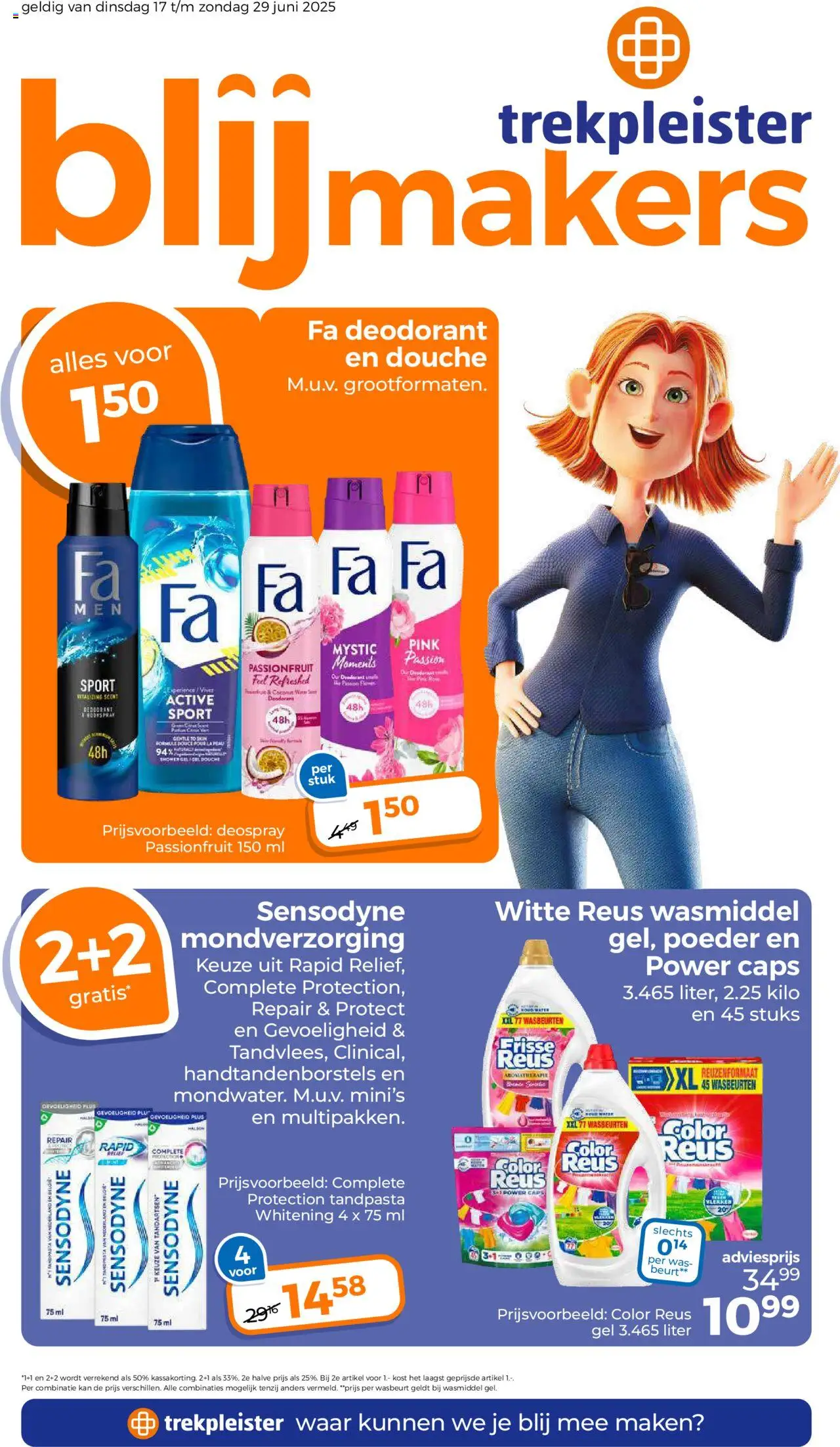 Trekpleister shop Folder geldig vanaf 17-06-2025 - Paginanummer 1 - Douche, Poeder, Deodorant, Wasmiddel, La, Mondverzorging, Was, Kan