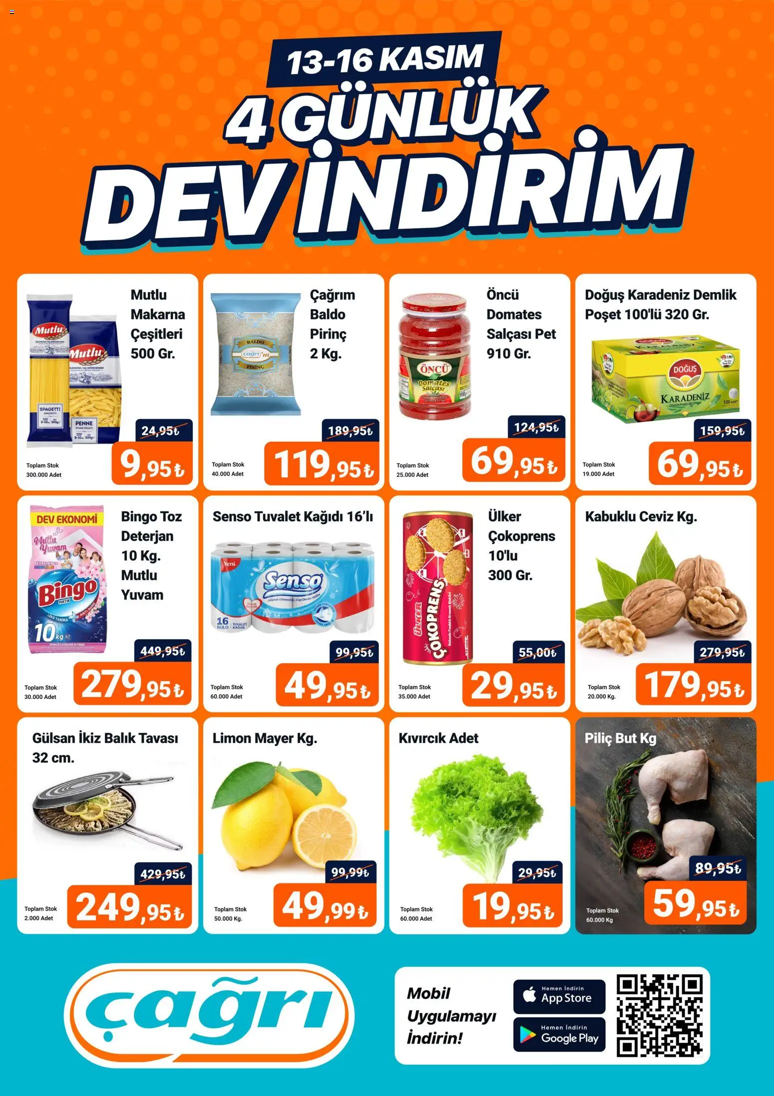 Çağrı Market 4 Günlük Dev İndirim 13.11.2025 - Broşürünün önizlemesi