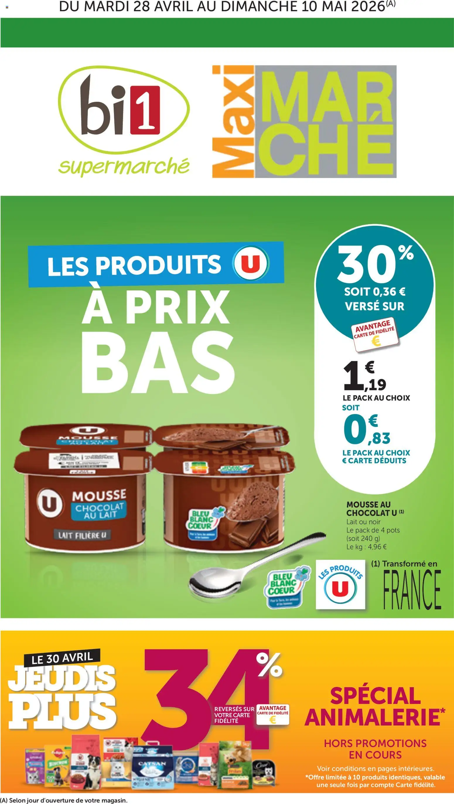 Prévisualisation de bi1 Catalogue maxi marché du magasin bi1 formulaire valide 28/04/2026