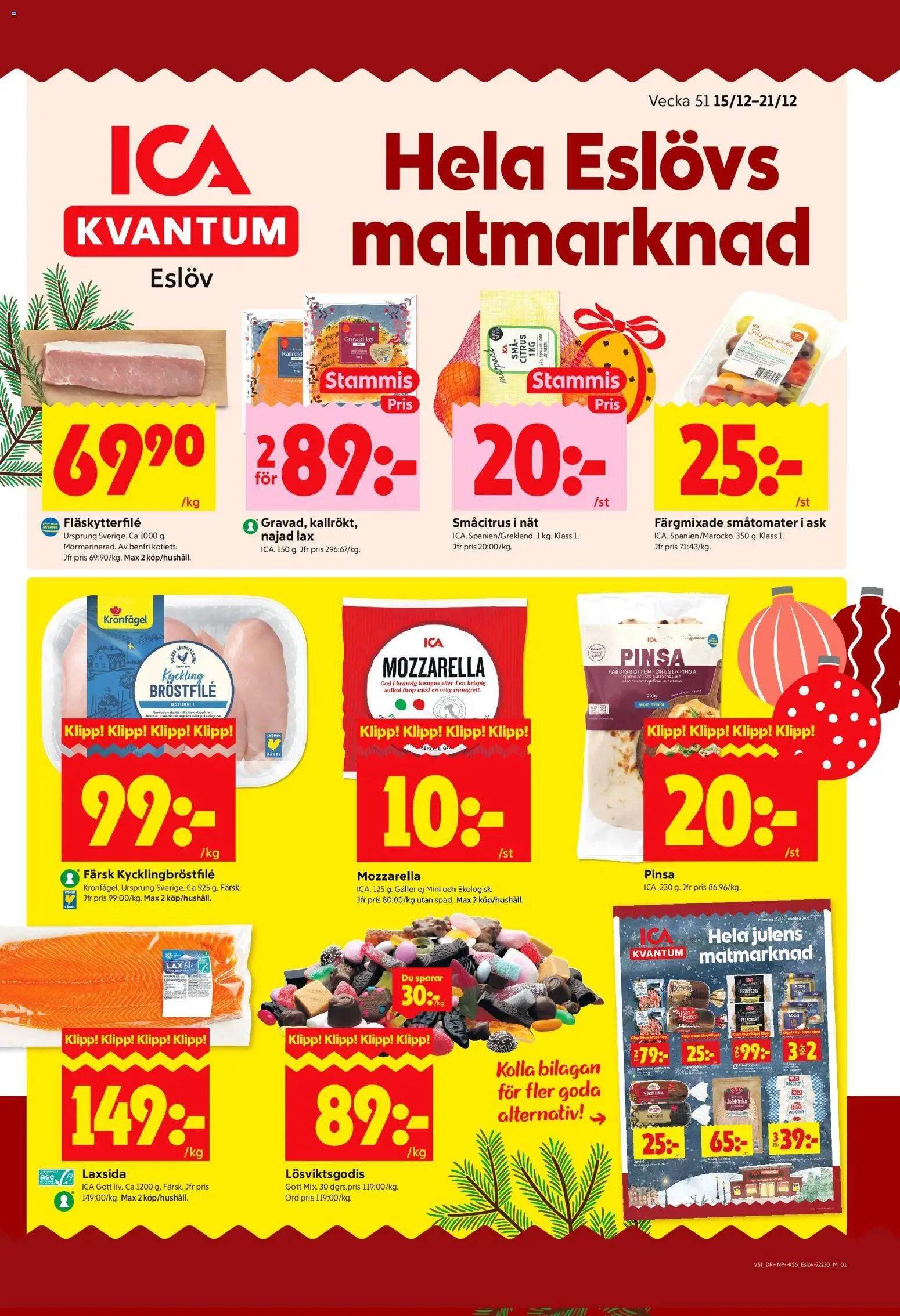 Förhandsgranska reklamblad Eslöv från butik ICA Kvantum gäller från 15/12/2025