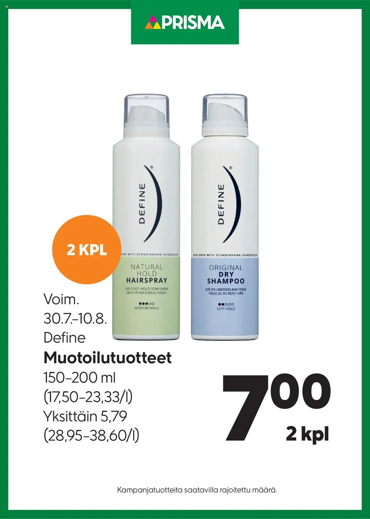 Prisma-kaupan Tarjoukset Muotoilutuotteet voimassa 30/07/2025 - Sivulla 1